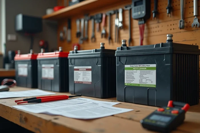 Comparatif de batteries AGM et lithium pour installation solaire 3000W sur établi d'atelier
