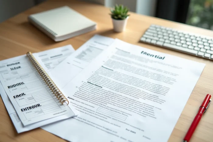 Contrat de bail et factures de charges locatives posés sur un bureau pour illustration d'article